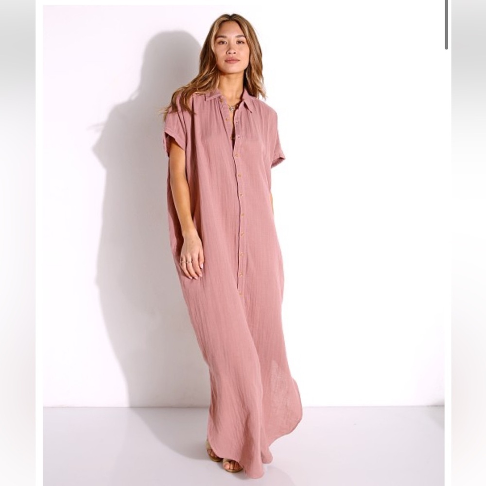 Acacia Oahu Duster Cover up in Almond - Picture 9 of 10